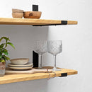 Rustic Inverted Metal Bracket Thin Shelf | 30cm Depth