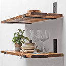 Rustic Inverted Metal Bracket Thin Shelf | 30cm Depth