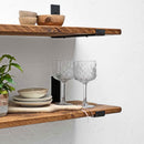 Rustic Inverted Metal Bracket Thin Shelf | 30cm Depth