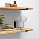 Rustic Inverted Metal Bracket Thin Shelf | 30cm Depth