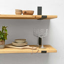 Rustic Inverted Metal Bracket Thin Shelf | 30cm Depth