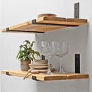 Rustic Inverted Metal Bracket Thin Shelf | 30cm Depth