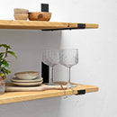 Rustic Inverted Metal Bracket Thin Shelf | 30cm Depth