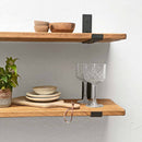 Rustic Inverted Metal Bracket Thin Shelf | 30cm Depth