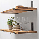 Rustic Inverted Metal Bracket Thin Shelf | 30cm Depth
