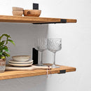 Rustic Inverted Metal Bracket Thin Shelf | 30cm Depth