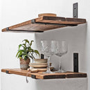 Rustic Inverted Metal Bracket Thin Shelf | 30cm Depth