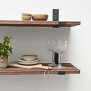 Rustic Inverted Metal Bracket Thin Shelf | 30cm Depth