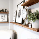 Rustic Thin Floating Shelf | 15cm Depth