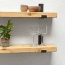 Rustic Inverted Metal Bracket Shelf | 15cm Depth
