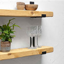 Rustic Inverted Metal Bracket Shelf | 15cm Depth