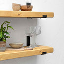 Rustic Inverted Metal Bracket Shelf | 22cm Depth