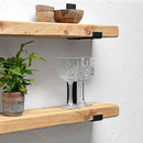 Rustic Inverted Metal Bracket Shelf | 15cm Depth