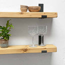 Rustic Inverted Metal Bracket Shelf | 15cm Depth