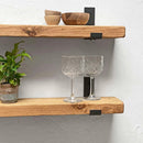 Rustic Inverted Metal Bracket Shelf | 15cm Depth