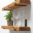 Rustic Inverted Metal Bracket Shelf | 15cm Depth