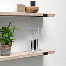 Rustic Inverted Metal Bracket Thin Shelf | 15cm Depth