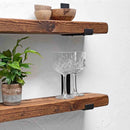 Rustic Inverted Metal Bracket Shelf | 15cm Depth