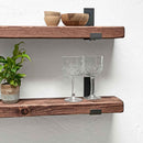Rustic Inverted Metal Bracket Shelf | 15cm Depth