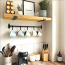 Rustic Inverted Metal Bracket Shelf | 22cm Depth