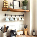 Rustic Inverted Metal Bracket Shelf | 15cm Depth