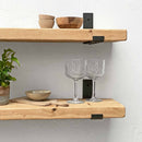 Rustic Inverted Metal Bracket Shelf | 22cm Depth