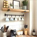 Rustic Inverted Metal Bracket Shelf | 22cm Depth