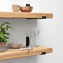 Rustic Inverted Metal Bracket Shelf | 22cm Depth
