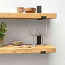Rustic Inverted Metal Bracket Shelf | 22cm Depth