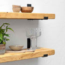 Rustic Inverted Metal Bracket Shelf | 22cm Depth