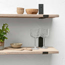 Rustic Thin Inverted Metal Bracket Shelf | 22cm Depth