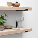 Rustic Inverted Metal Bracket Shelf | 22cm Depth