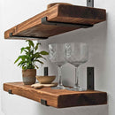 Rustic Inverted Metal Bracket Shelf | 22cm Depth