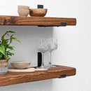 Rustic Inverted Metal Bracket Shelf | 22cm Depth
