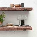 Rustic Inverted Metal Bracket Shelf | 22cm Depth