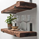 Rustic Inverted Metal Bracket Shelf | 22cm Depth