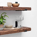 Rustic Inverted Metal Bracket Shelf | 22cm Depth