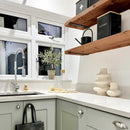 Rustic Inverted Metal Bracket Shelf | 30cm Depth