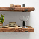 Rustic Inverted Metal Bracket Shelf | 30cm Depth