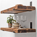 Rustic Inverted Metal Bracket Shelf | 30cm Depth