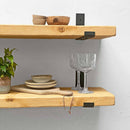 Rustic Inverted Metal Bracket Shelf | 30cm Depth