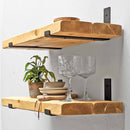 Rustic Inverted Metal Bracket Shelf | 30cm Depth