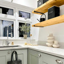 Rustic Inverted Metal Bracket Shelf | 30cm Depth