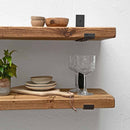 Rustic Inverted Metal Bracket Shelf | 30cm Depth
