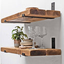 Rustic Inverted Metal Bracket Shelf | 30cm Depth