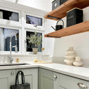 Rustic Inverted Metal Bracket Shelf | 30cm Depth