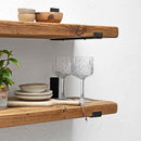 Rustic Inverted Metal Bracket Shelf | 30cm Depth