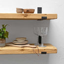 Rustic Inverted Metal Bracket Shelf | 30cm Depth