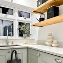 Rustic Inverted Metal Bracket Shelf | 30cm Depth