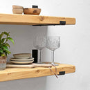 Rustic Inverted Metal Bracket Shelf | 30cm Depth